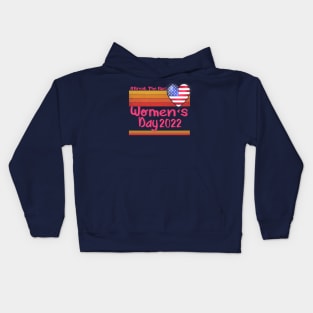 Womens Break The Bias Usa International Women's Day 2022 For Women Kids Hoodie